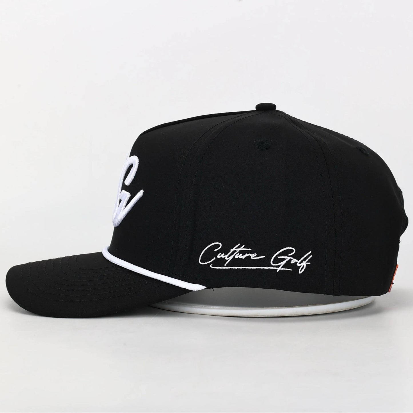 CultureGolfUK Black Roped Golf Cap