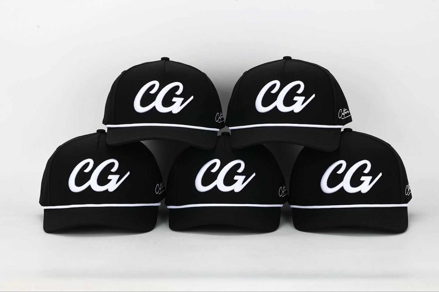 CultureGolfUK Black Roped Golf Cap