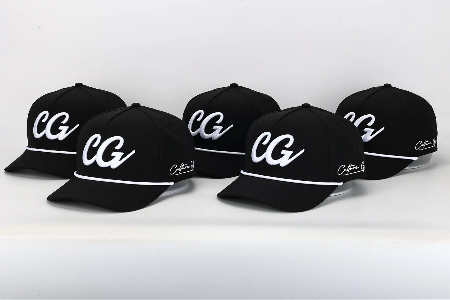CultureGolfUK Black Roped Golf Cap